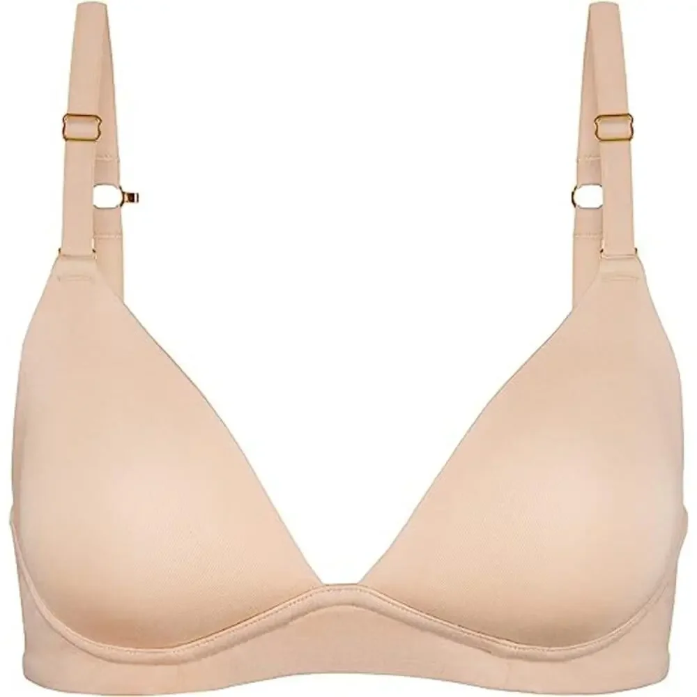 Lively All-Day Plunge Wireless Bra Toasted Almond Size 38DD Nude Lightly Padded